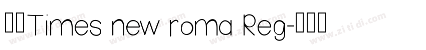 书宋Times new roma Reg字体转换
